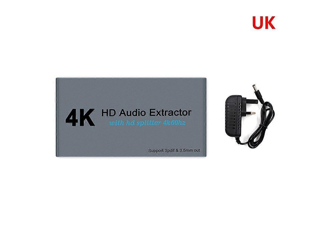 Adaptador Conversor De Áudio Extrator De 3,5 Milímetros 4k Com Divisor De Áudio Hengjian