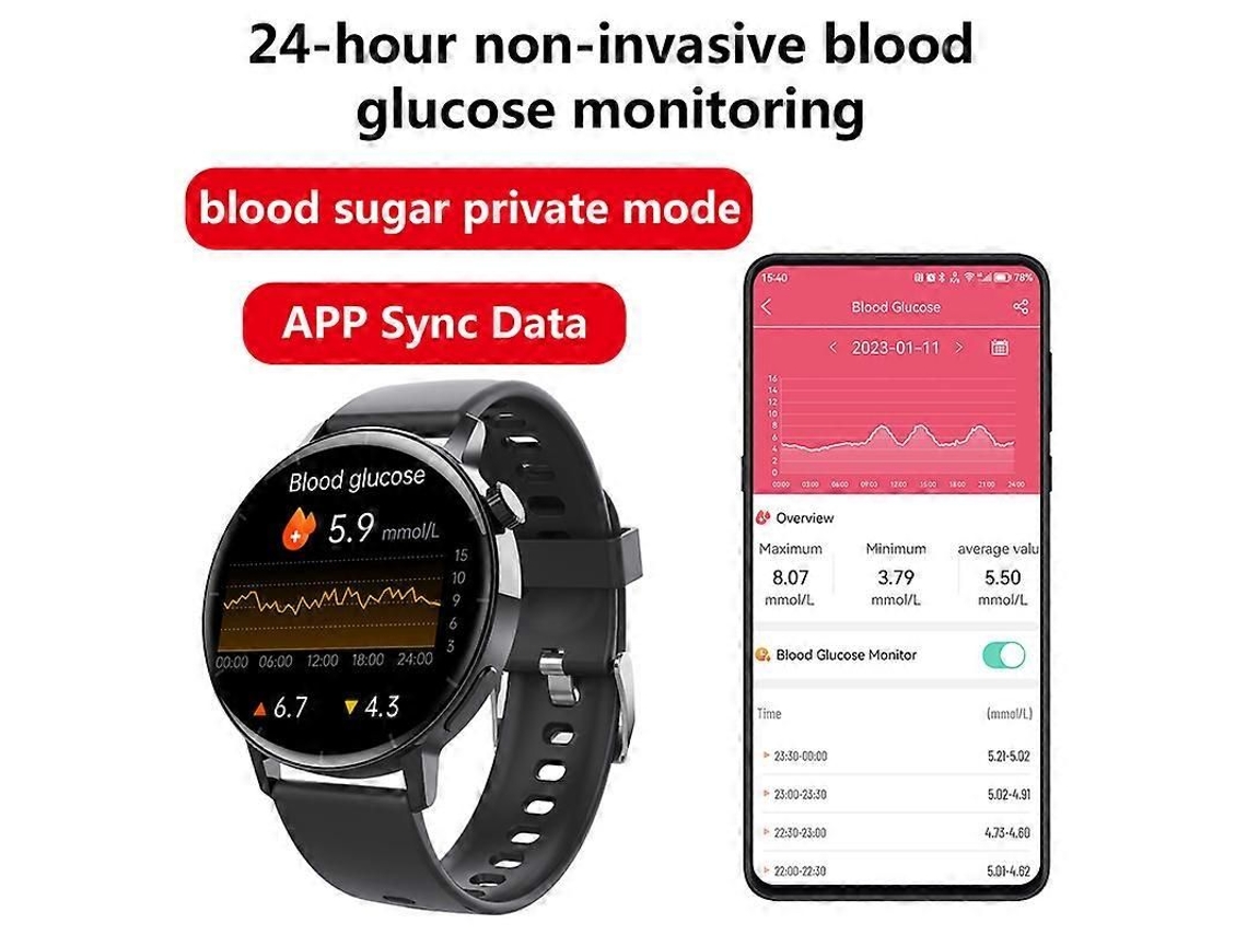 Relógio De Glicose No Sangue F67s Luz Vermelha Medição De Oxigênio No Sangue Hrv Pressão Arterial Frequência Cardíaca Relógio Inteligente