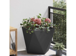 Vidaxl Floreira Preto 50 X 50 X 50 Cm Aço