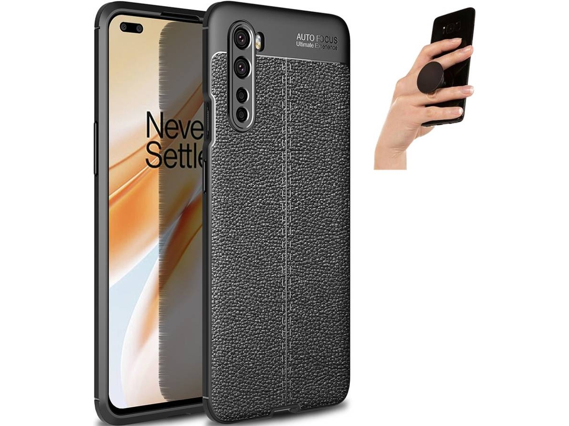 Capa e Popsocket Oneplus Nord Rugged Leather Preto