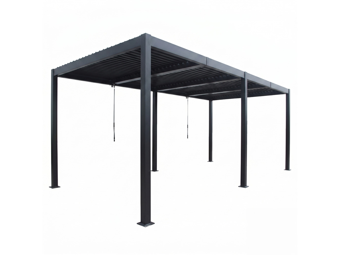 Paros Pergula Bioclimática Dupla 3x6 M Preta CONCEPT U