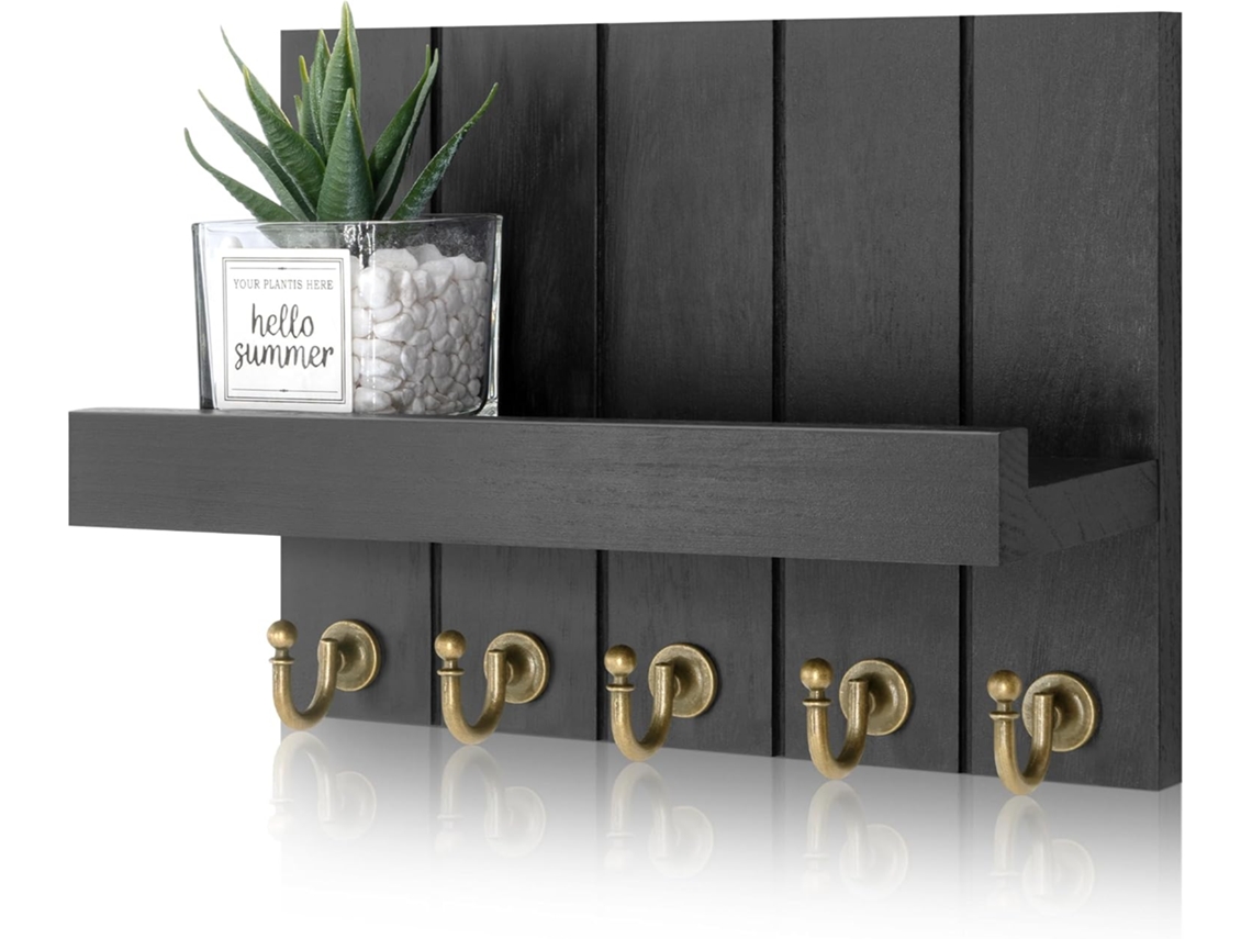 Chaveiro De Decoração De Parede Estilo Fazenda Chaveiro Moderno Com Prateleira Zeuxo