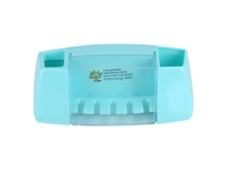 Suporte de Aço Inoxidável S/MARCA, para Escova de Dentes e Lâmina de Barbear, Autoadesivo, Três Orifícios