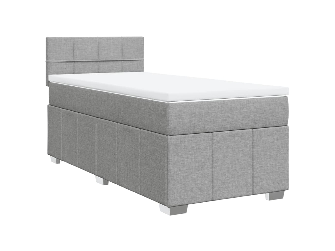 Box Spring Bed, Box Spring Beds Vidaxl Cinzeto Tecido (90 X 190 Cm)