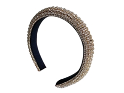 Peça De Esponja Totalmente Cravejada Com Strass, Larga Na Borda, Top De Cabelo Alto Para Penteados Decorativos, Adequado Para A Maioria Das Pessoas