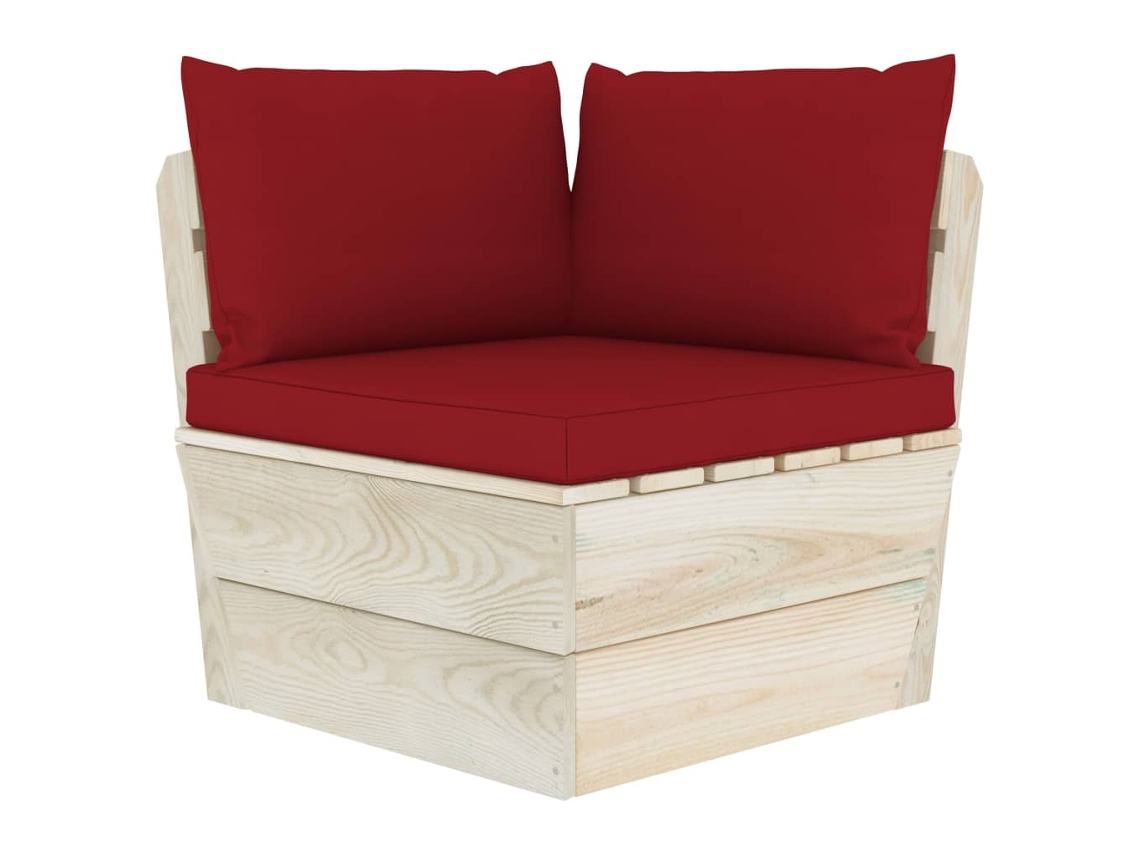Pallet Corner Sofa, Pallet Corner Sofas Vidaxl Vermelho Madeira (n/a)