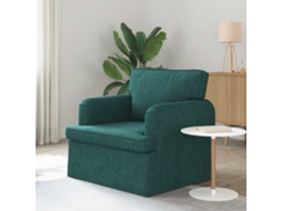 Vidaxl Sofá Verde Escuro 84 X 80 X 85 Cm Tecido