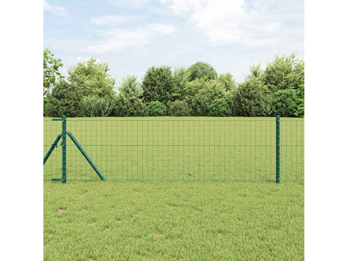 Vidaxl Cerca Euro Verde 0,6 X 10 M Ferro Revestido De Pvc