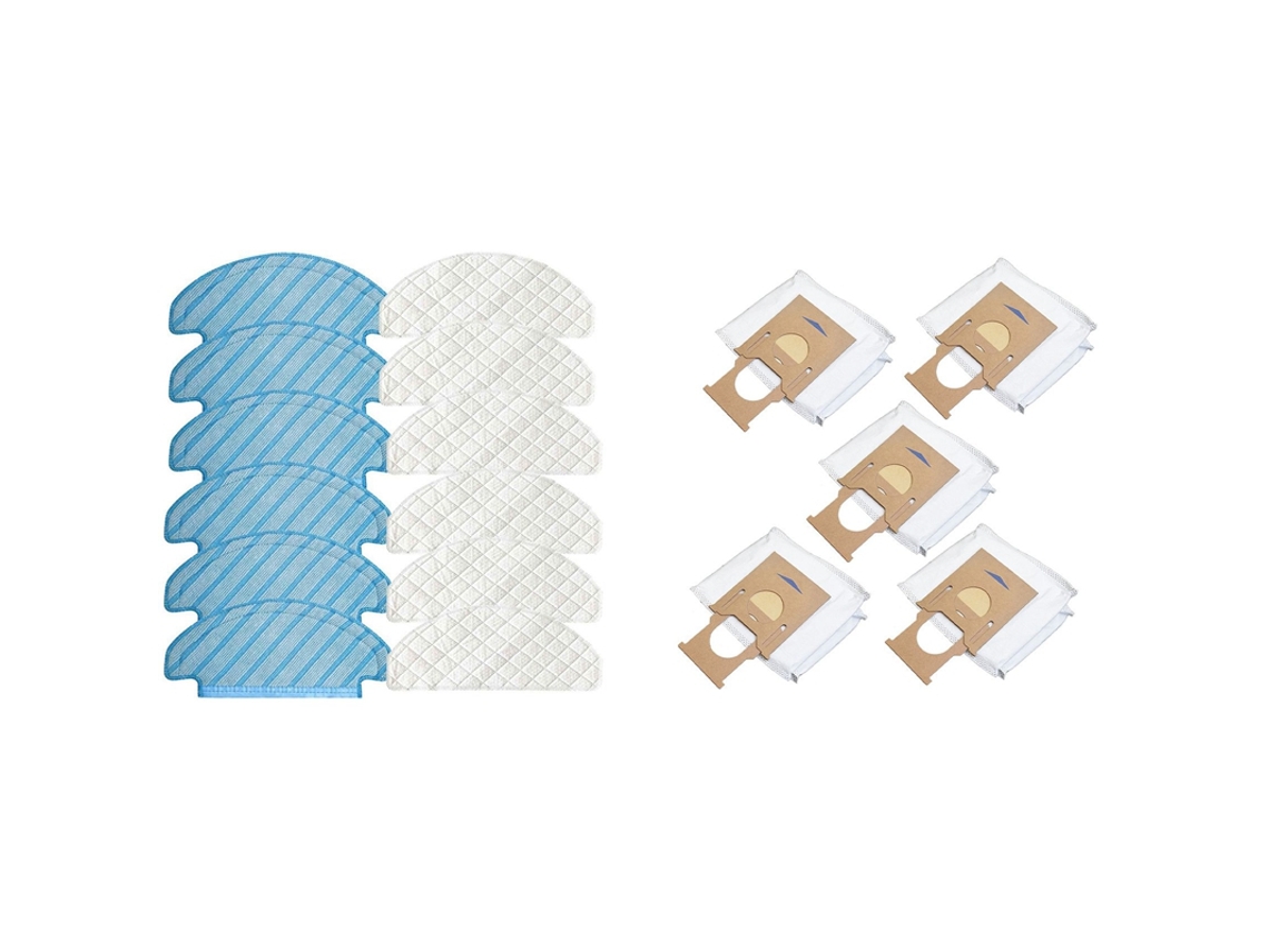 Acessório para Aspiradores ECOVACS 6 x + 6 x panos ecovacs deebot t8 aivi 5 un ecovacs t8t8aivi