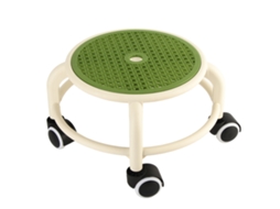 Taburete baixo rolante com rodas universais pequeno confortável multifuncional para casa verde S/MARCA