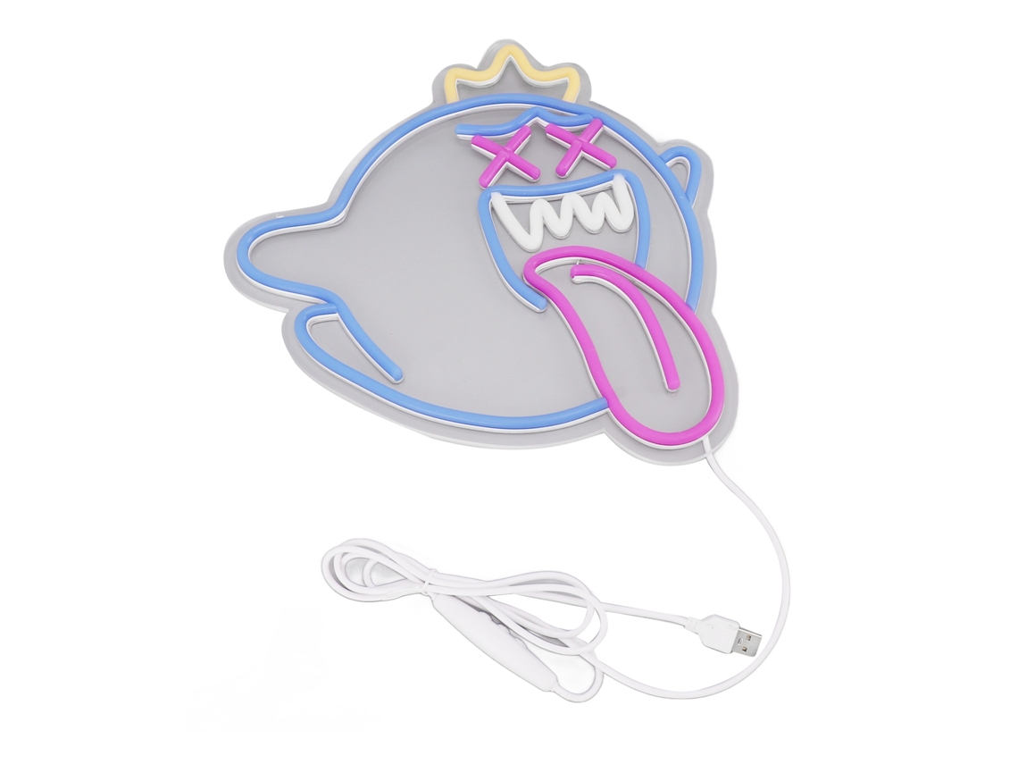 Letreiro Neon de Halloween com Fantasma LED Usb | S/MARCA