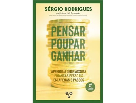 Livro Pensar, Poupar e Ganhar de Sérgio Rodrigues (Português)