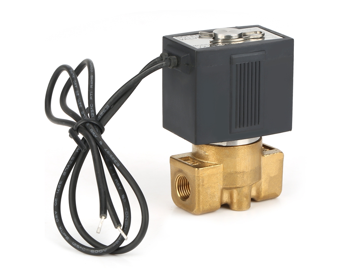 Válvula Solenoide Directa 2 Vías G1/8'' 0-1.0mpa Bobina Eléctrica Dc24v Electromagnética