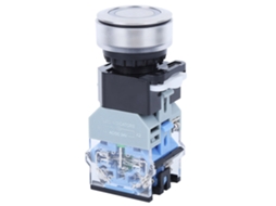 Interruptor Push button Industrial com Luz Azul 30mm
