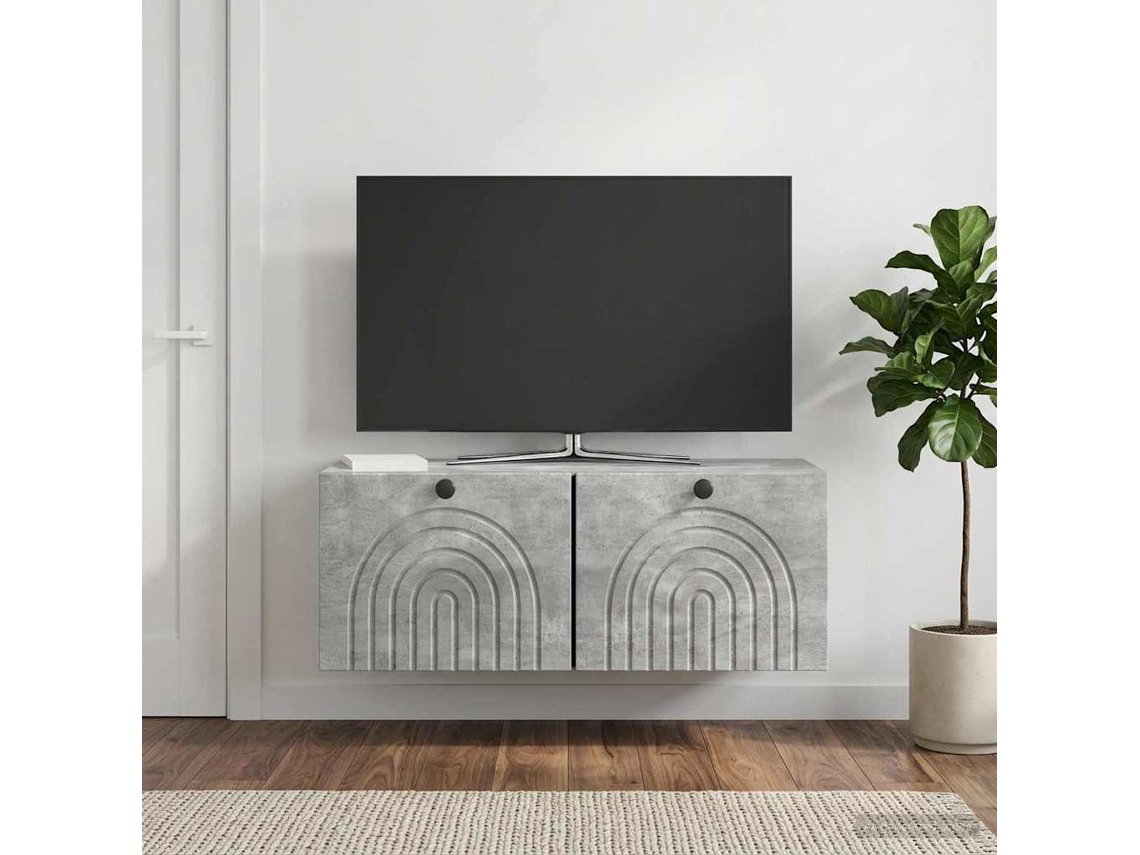 Vidaxl Gabinete De Tv De Parede Cinzento Cimento 78,5 X 31 X 30 Cm