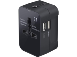 Adaptador De Energia Universal Global Com Plugue Ca, Duas Portas Usb, Compatível Com Eua, Ue, Reino Unido E Austrália