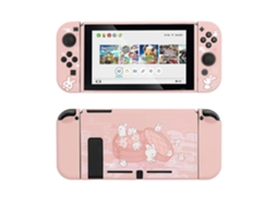 Capa Benny Rosa Compatível com Nintendo Switch, Capa Fina de Tpu Macio BRILVIBERA