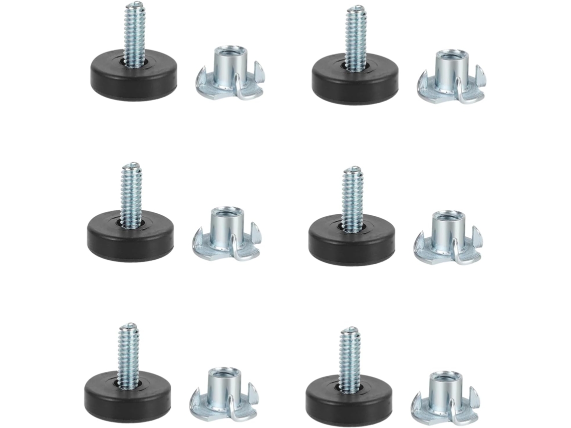 Conjunto De 12 Niveladores Móveis Ajustáveis Para Cadeiras E Mesas, Com Almofadas Antiderrapantes Para Nivelar Os Pés
