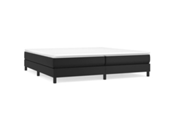 Estrutura de Cama com Molas 200x200 cm Couro Artificial Preto MAISON EXCLUSIVE