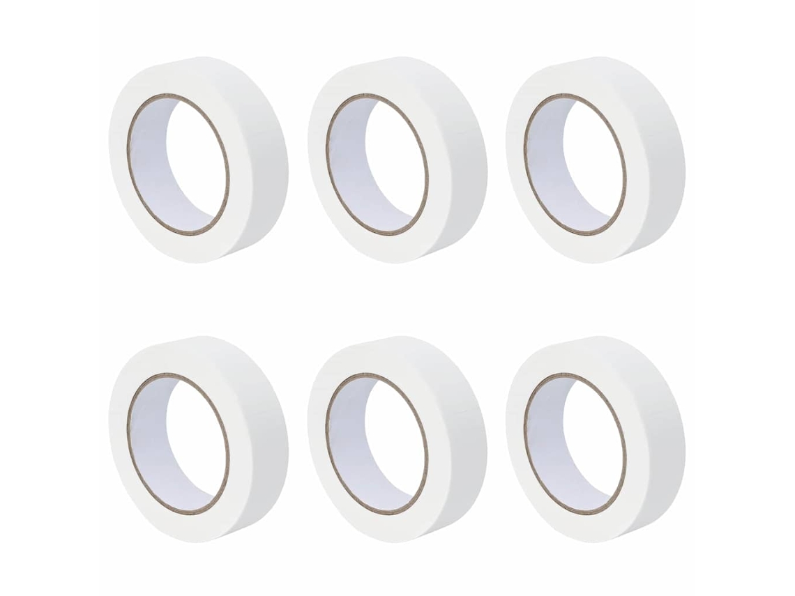 Conjunto 6 Fitas De Máscara Para Pintura Vidaxl Branco Papel