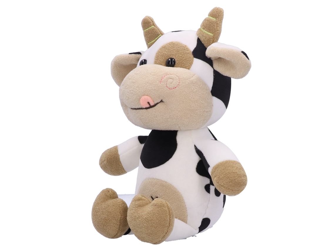 Primerox brinquedo Pelúcia Vaca Fofa Boneco Filhote Cattle Presente Aniversário 30cm