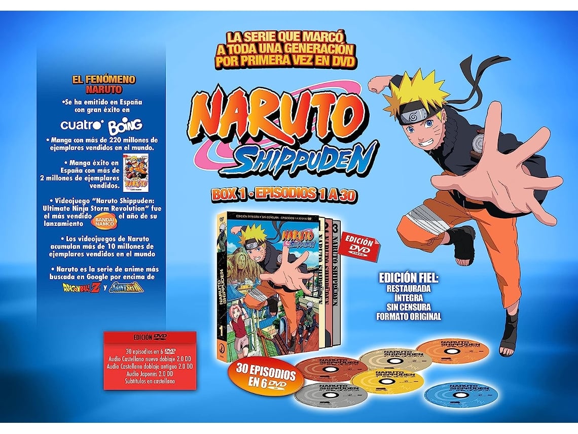 Dvd - Naruto Shippuden: 2ª Temporada Box 1 (5 Discos)