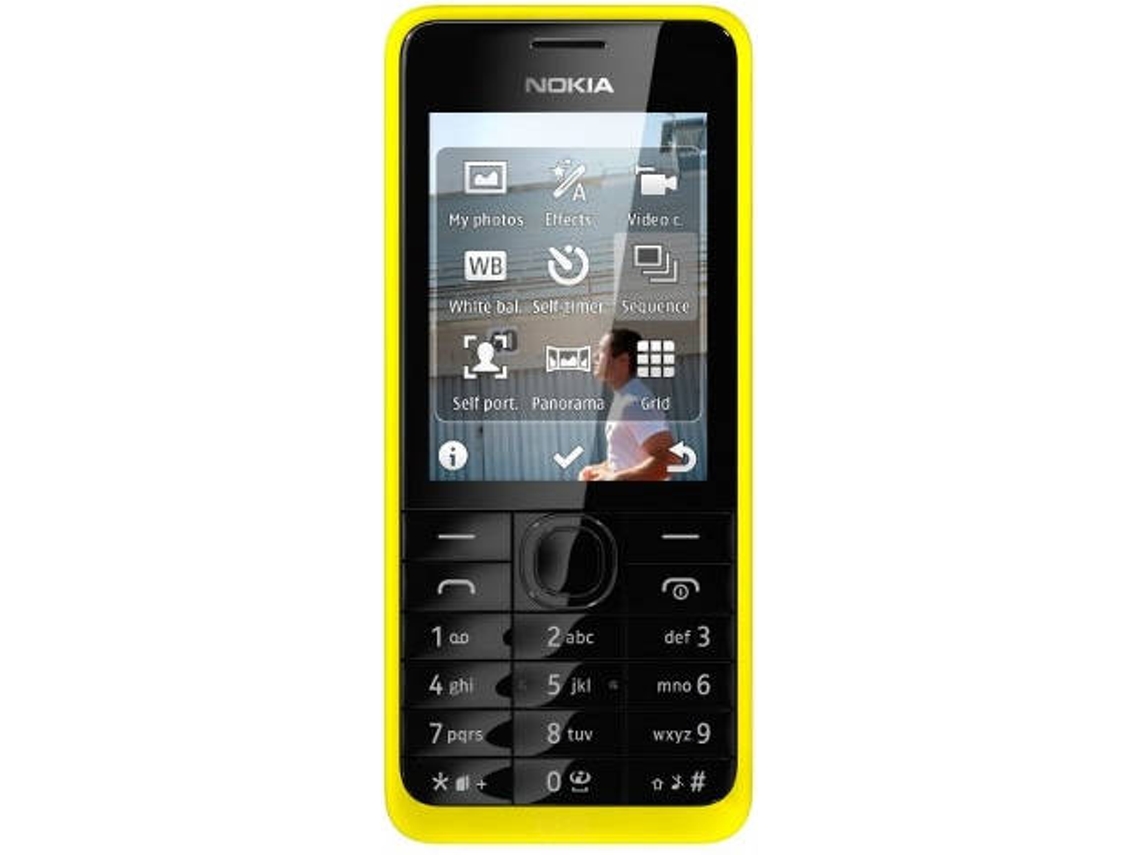 Telemóvel NOKIA 301 (2.4'' - 3G - Amarelo)