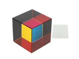 Color Cube Optical 6 Sides Cube Optical Cube Prism For Tabletop Ornaments Educational Toys Physics Toys 50mm LAXISCREED