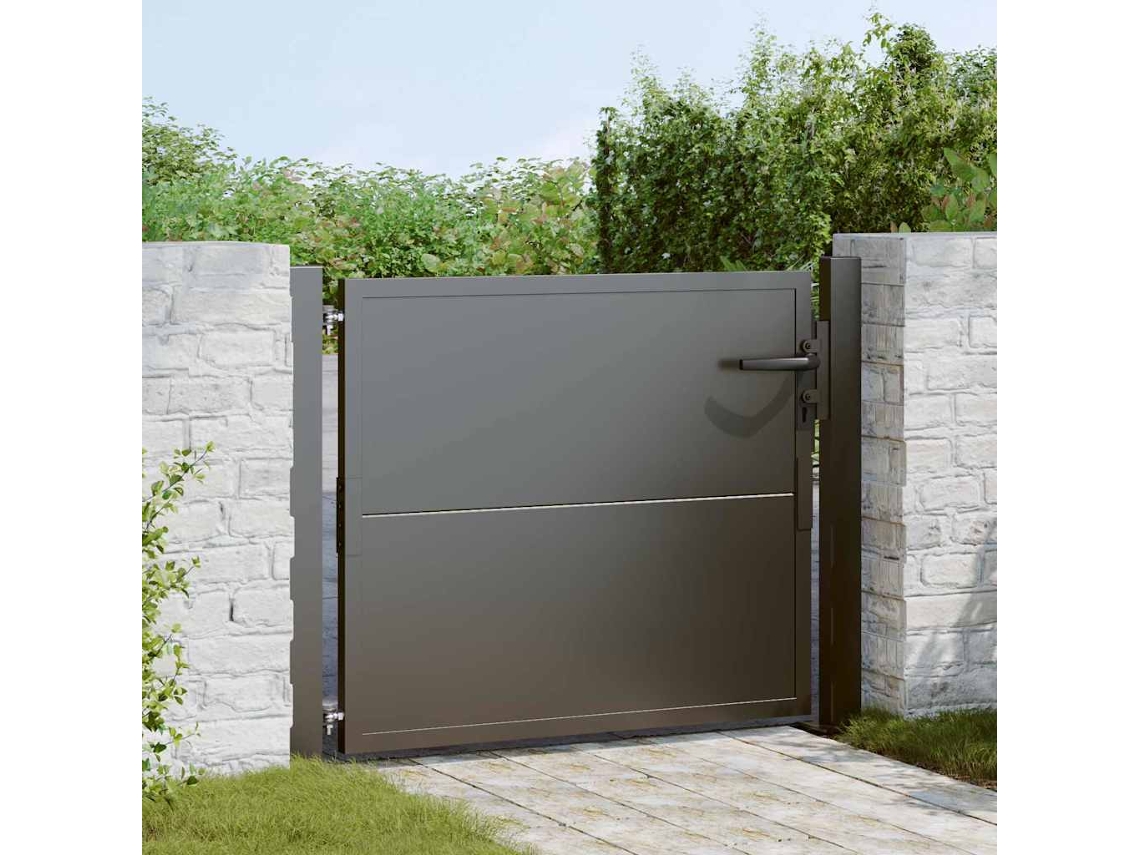 Vidaxl Portão De Jardim 110 X 105 Cm Aço Revestido A Pó Trancável