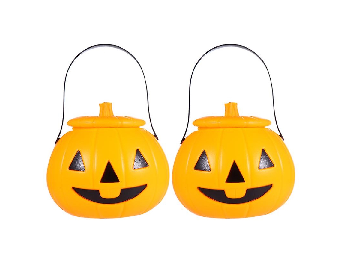 2 Unidades de Balde de Doces de Abóbora para Decorações de Halloween ALLINLESS