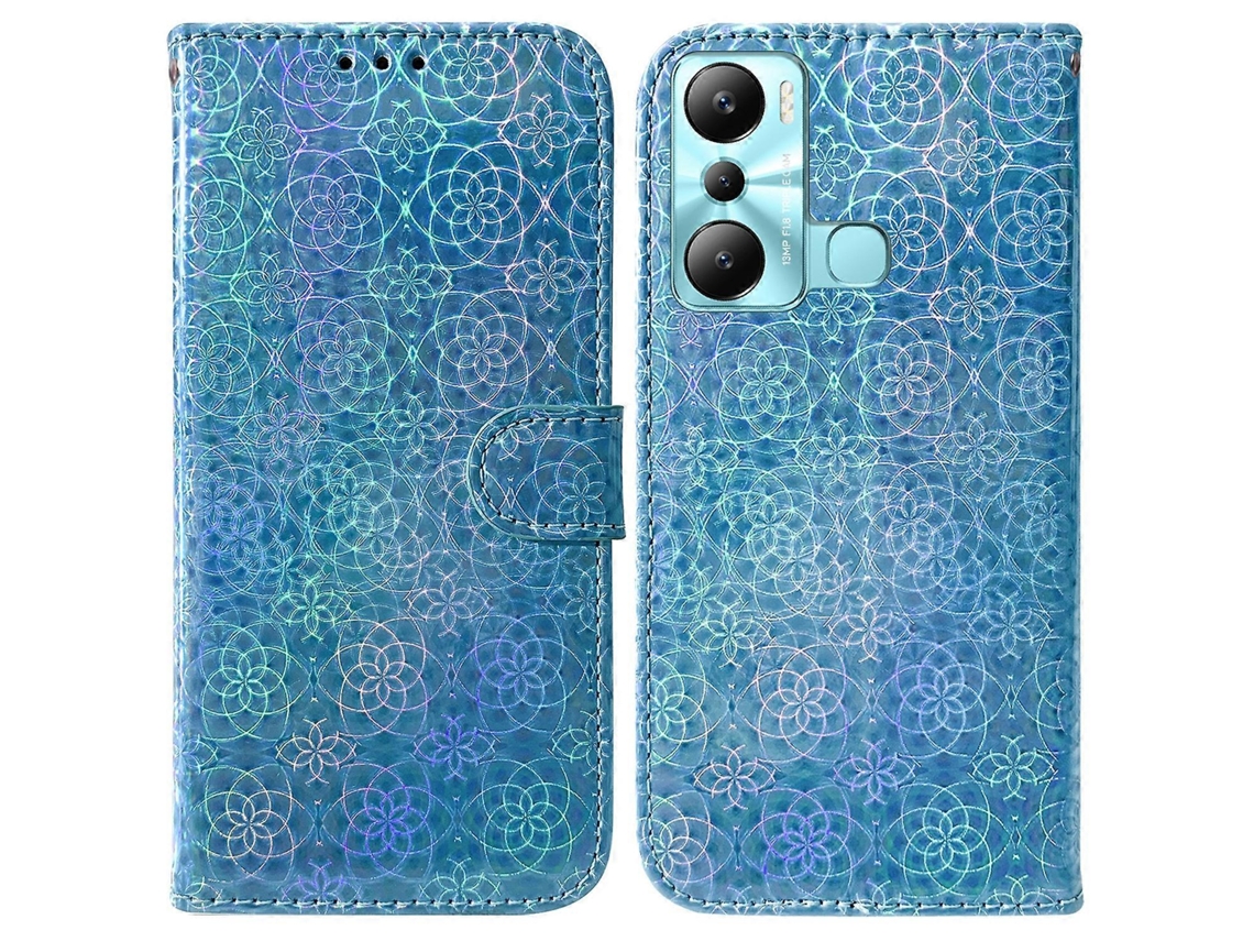 Capa De Couro Colorida Com Fivela Magnética Para Infinix Hot 20i