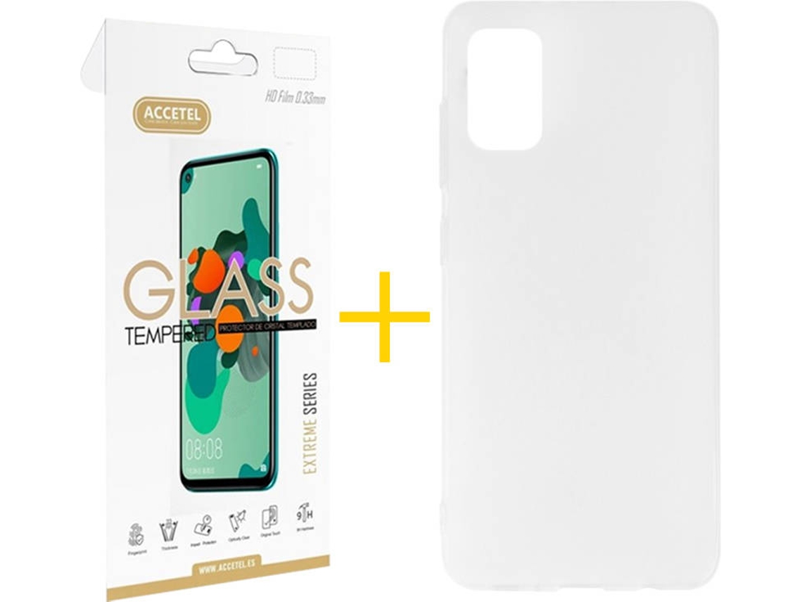 Kit Capa e Película Samsung Galaxy A51 5G ACCETEL Liso (Transparente)
