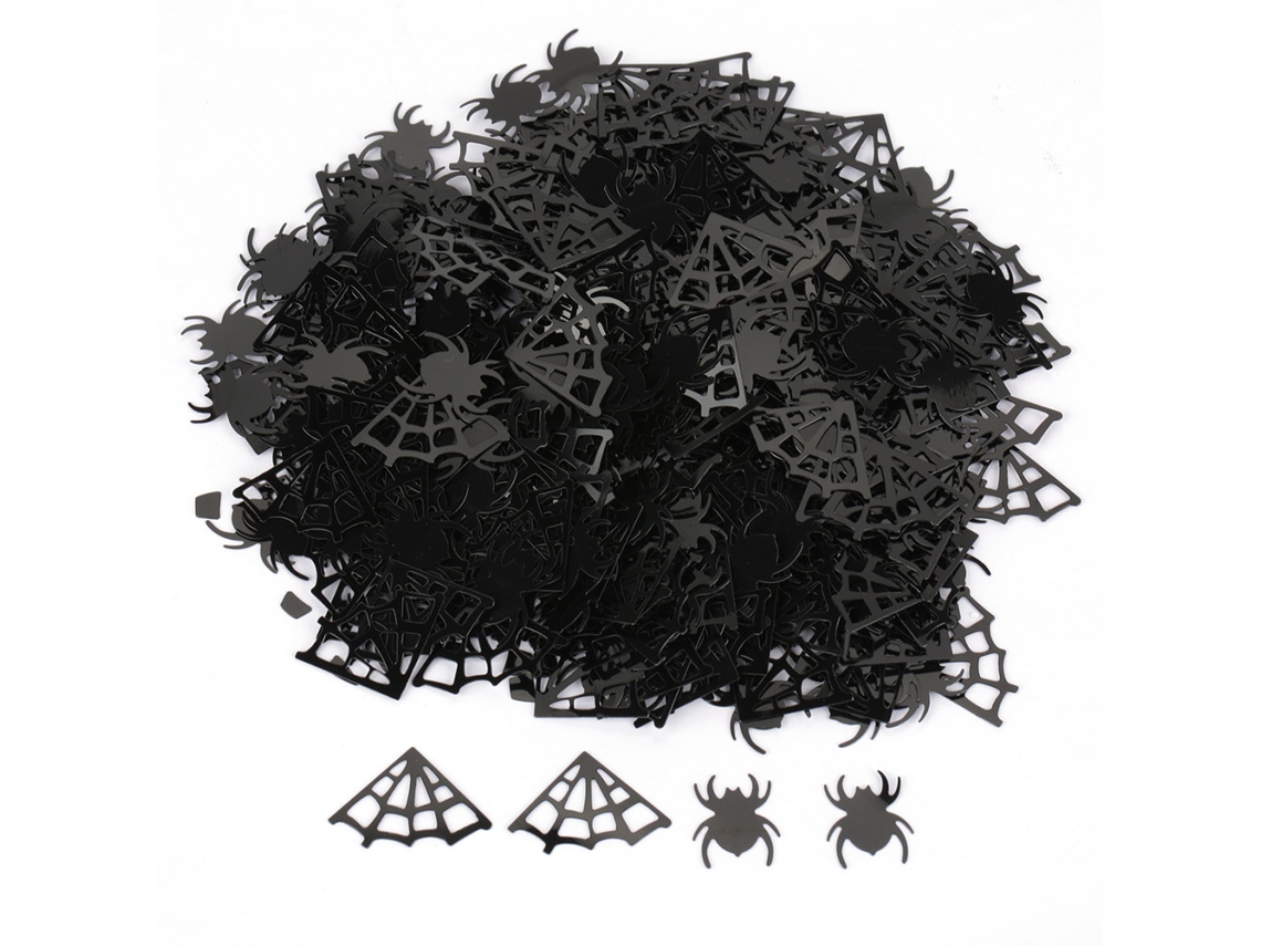 Decoração De Mesa De Halloween Com Confete Aranha Brilhante