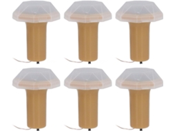 Conjunto De 6 Luzes Solares Led Para Garrafas Vinho Com Rolhas