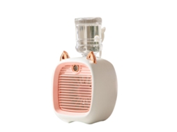 Ventilador Usb com Resfriamento Spray 1200ml Rosa