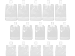 Bolsa Portátil Para Loção, Conjunto De 24 Sachês Macios De Pet Recarregáveis, Capacidade