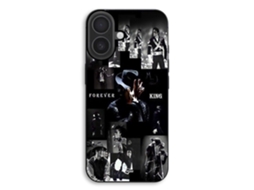 Capa Para Iphone 17, Silicone Tpu, Preta, Michael Jackson