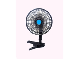 Ventilador Oscilante De Alta Resistência 12v Para Caminhão Van Silencioso Modelo Padrão Com 3 Pás E 6 Polegadas, Preto