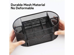 Organizador de Mesa com 9 Compartimentos, Porta, Canetas para Escritório, Tesoura, Klb BRILVIBERA