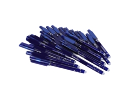 24 Canetas De Tinta Azul Apagáveis Que Desaparecem Os Erros. Lápis De Tinta Apagáveis Para Escritório, Escola E Lar. Azul Cristal.