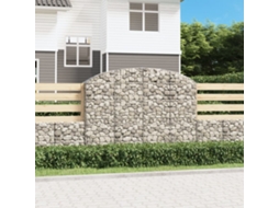 Vidaxl Cesto Gabião Arqueado 200x30x140/160 Cm Ferro Galvanizado