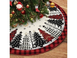 Tapete De Natal Xadrez Vermelho De 122 Cm (48 Polegadas), Ideal Para Decoração De Casa, Festas, Fins De Semana E Ambientes Internos E Externos.