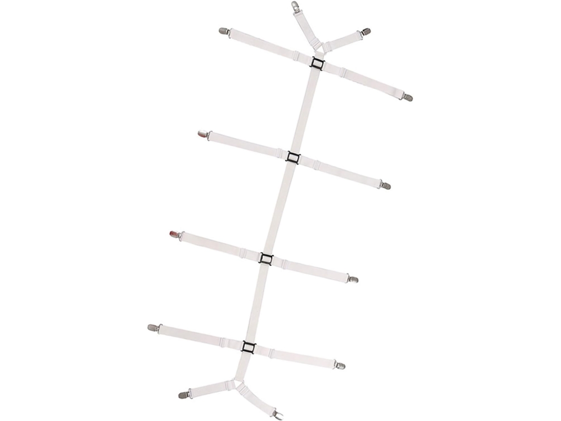 Conjunto De 12 Prendedores Lençol, Clipes De Nylon E Metal Ajustáveis Comprimento Estendido, Tensor De Suporte Colchão
