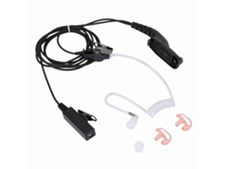 Fone de ouvido Mali com tubo acústico, 2 pinos, para rádio walkie talkie Motorola, com PTT e microfone