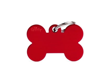 Dog Tag MYFAMILY Fabricado na Itália Osso Grande Coleção Básica 38X25 Mm