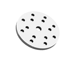 Base de espuma macia para discos de lixa, 150 mm, 17 furos