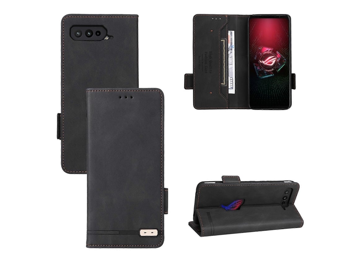 Capa De Couro Com Fecho Magnético Para Asus Rog Phone 5