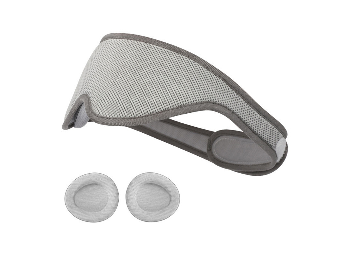 Máscara de Dormir 3d Ajustável, Design com Orifícios Separados para os Olhos, Cinza Claro AQUAFORGE
