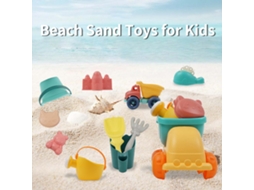 Business brinquedos de Areia para Praia para Crianças com Saco de Malha Carro Cesto e Pala 10pcs Brinquedos de Praia para Viagem Ao Ar Livre