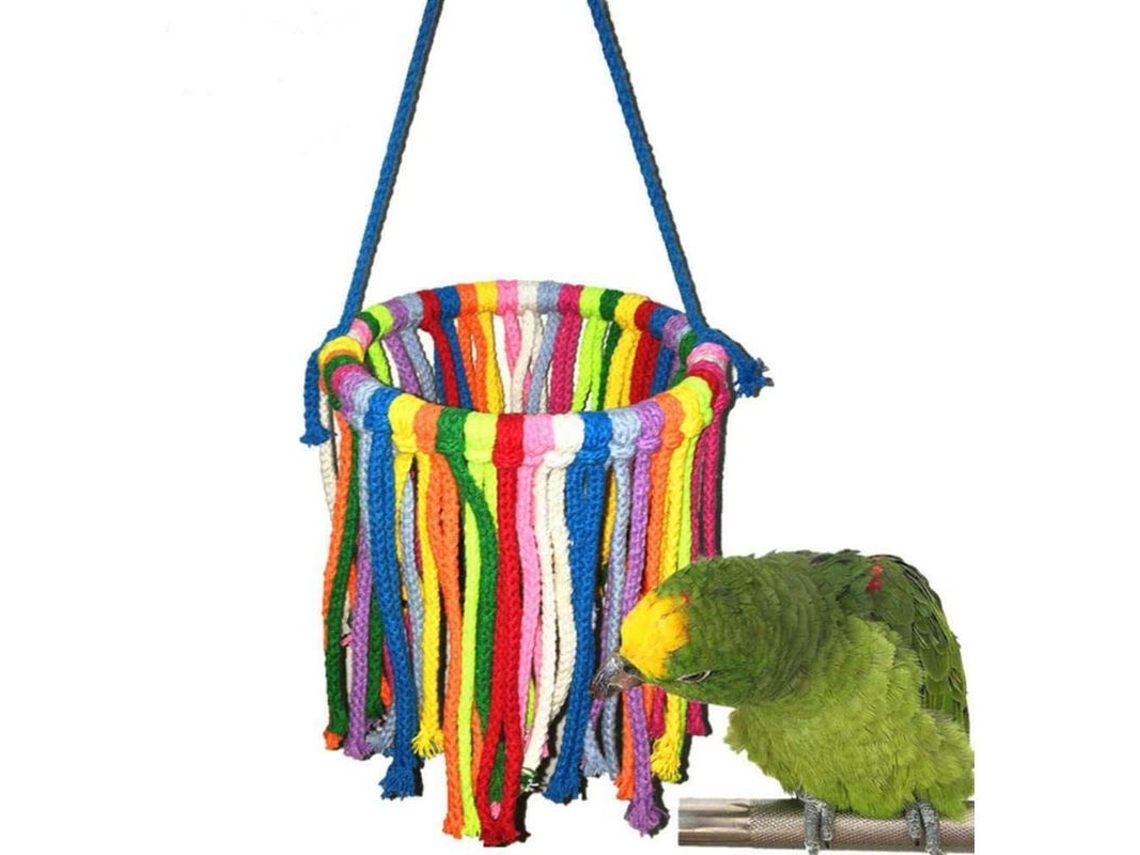 2026 juguete de Masticar e Escalar para Aves Linjou Columpio Treinamento Periquito Cacatúa